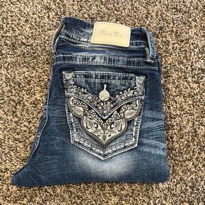 Miss Me Women's Blue Embellished Jeans